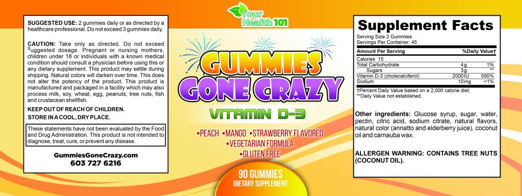 GGC Vitamin D3 Product - Label