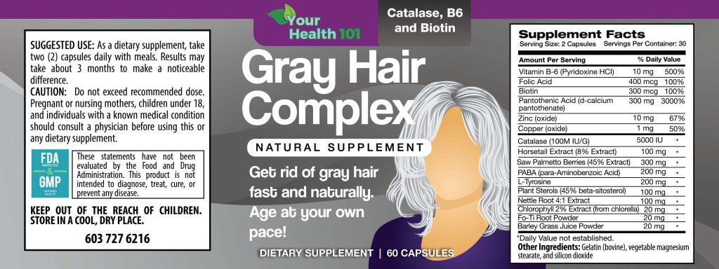 Gray Hair Complex Product Label