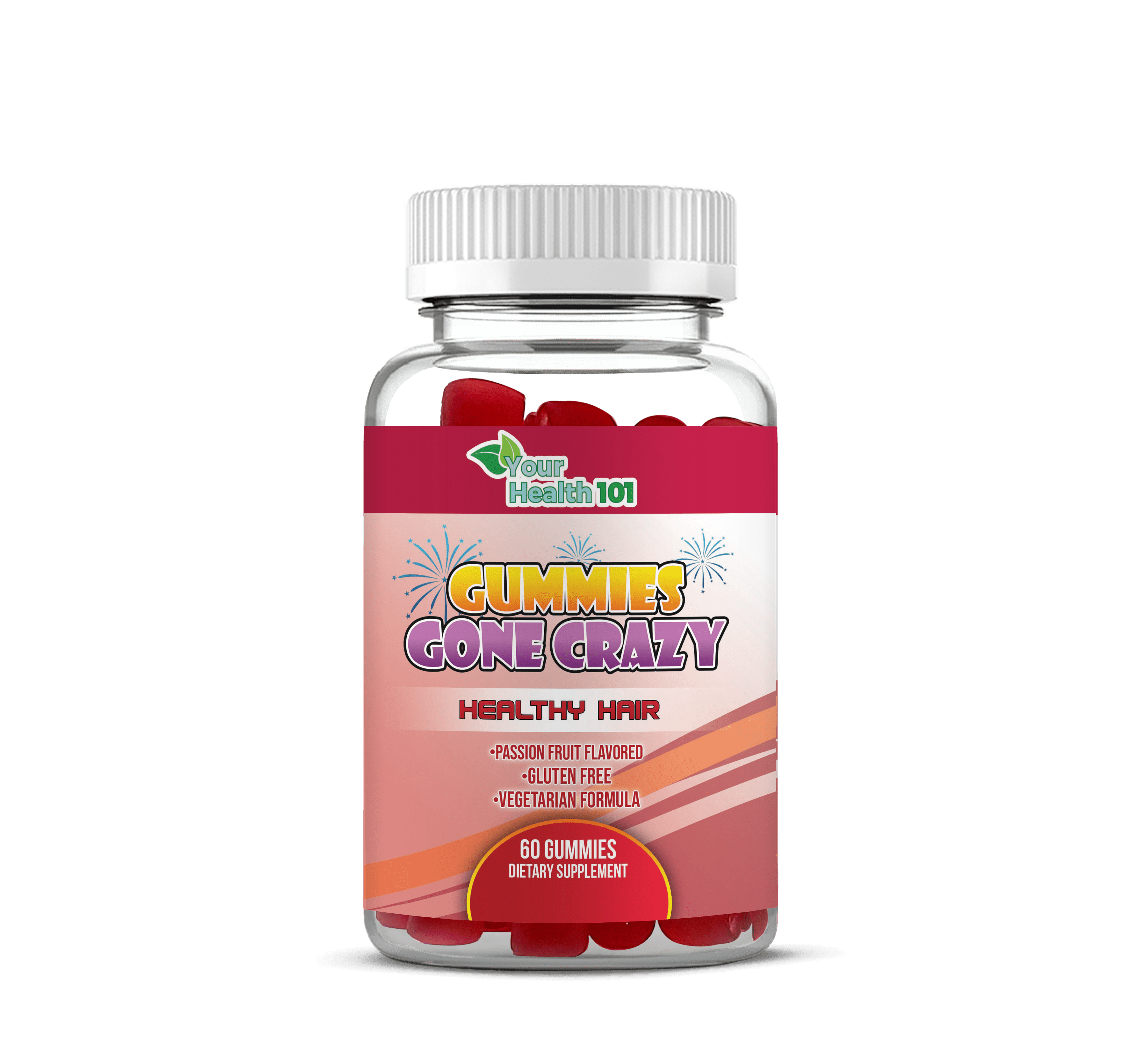 Gummies Gone Crazy Healthy Hair - Single View Gummies Gone Crazy Healthy Hair - Single View
