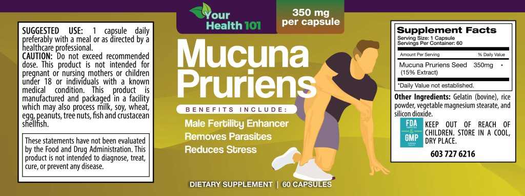 Mucuna Pruriens 60ct - Label