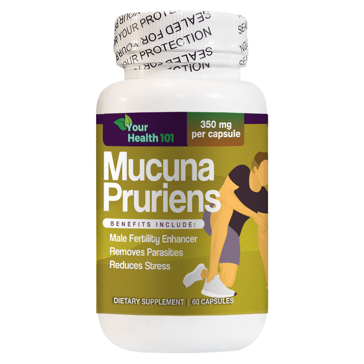 Mucuna Pruriens 60ct - Single View Mucuna Pruriens 60ct - Single View