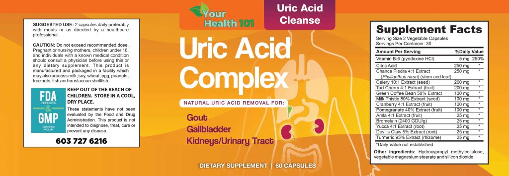 Uric Acid Complex 60ct - Label